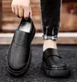 Giày Da Nam Mùa Hè Trơn Velcro Nhẹ Bò Giày Hợp Thời Trang Nhà Bếp Đầu Bếp Chống Thấm Nước Chống Trơn Trượt giày Nam