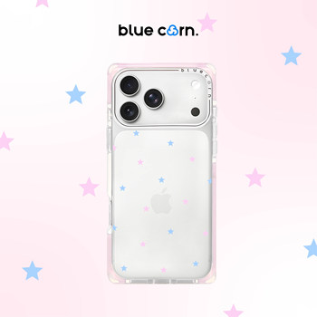 
Blue corn new sweet flowers, starry dots, suitable for iPhone 1716PRO MAX magsafe mirror magnetic suction anti-fall mobile phone case protection case