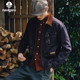 Navigare Italian small sailboat Bath style denim jacket autumn and winter new lapel cotton jacket thermal jacket