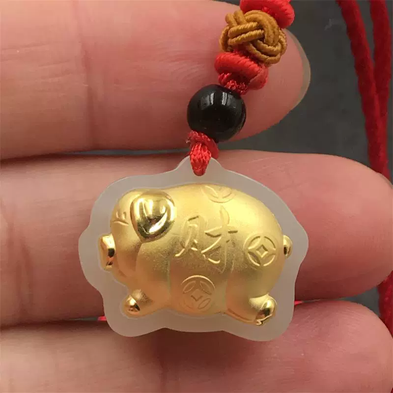 中国文玩 和田黄玉「元宝童子」62mm