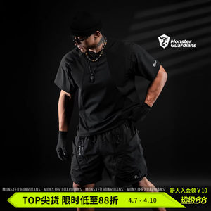 
Monster Guardians Summer Men's Dark Night Series Functional Black Sports Cargo Shorts