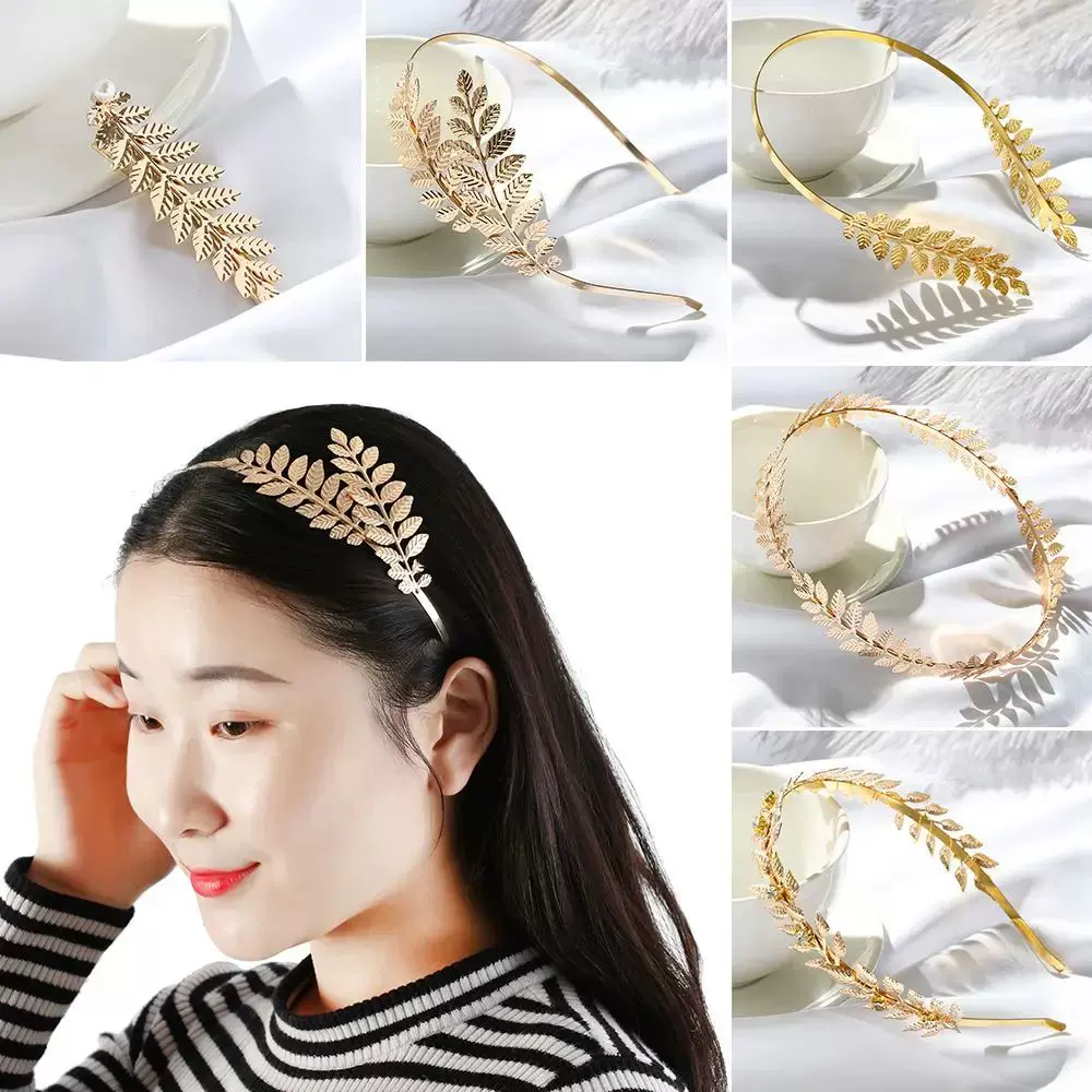 Bridal Hair Accessories Hair Bands Korean Gold Leaves Wreath Taobao