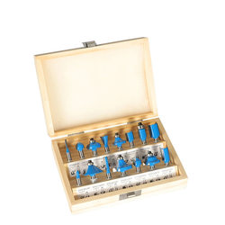 15-Piece Set of Electric Wood Milling and Engraving Tools, Hard Electric Woodworking Milling Cutter Set