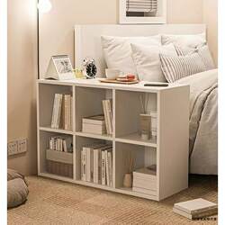 Bedside Table with Bookshelf, Eight-Compartment Cabinet, Storage Side Cabinet, Bedside Storage, Bedroom Partition Grid Cabinet, Chest of Drawers, Bedside Bookcase