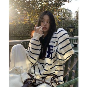 
Gentle style sweater jacket for women in early autumn and winter loose