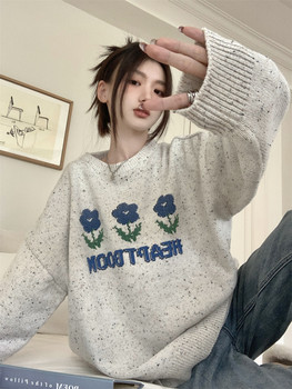 
Pullover sweater Japanese retro loose knit top