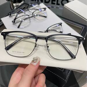 
Fat man glasses, big face glasses, 59 large frame eyebrow frame glasses, men's myopia glasses frame, business casual glasses