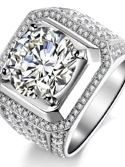 再入荷 モアサナイト 5ct リング 【12号】人工ダイヤ リング プラチナ Clementia アウトレット モアサナイト 指輪 リング レディース