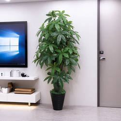 Artificial Money Tree Plastic Plant Living Room Floor-Standing Bonsai Large Green Plant Potted Fake Flower Indoor Simulated Money Tree