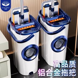 Mop for Home Use, One-Step Cleaning, Dual-Use for Dry and Wet, 2025 New Model, Hands-Free Flat Mop, Floor Mop, Absorbent Mop