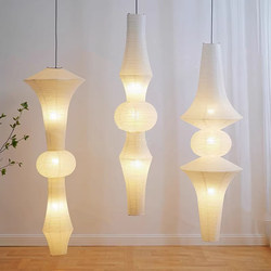 Japanese-Style Noguchi Isamu Rice Paper Pendant Lamp, Zen-Style Clothing Store Window Lamp, Decorative Lamp, Loft Villa Vintage Lighting Fixtures