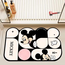 Special-Shaped Bathroom Floor Mat, Diatom Mud Absorbent Mat, Cartoon Non-Slip Quick-Drying Soft Mat for Bathroom, Shower Room Door Mat
