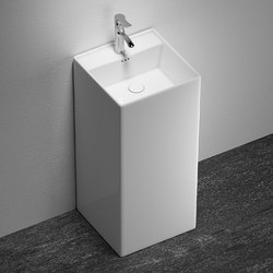 Pillar Basin Ceramic Integrated Wash Basin Hotel Wash Basin Balcony Bathroom Small Apartment Wash Basin Engineering Model