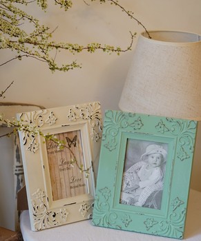 
Original single photo frame wooden American style distressed