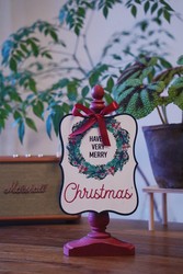 Original Export Order American Country Style Vintage Wooden Christmas Decoration Stand Ornament