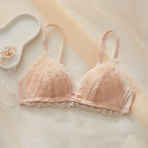 Sweet lace underwear for women without steel rims triangle cup comfortable girl bra small breast push-up breathable bra