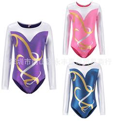 In-Stock High-Elastic Girls' Mesh Gymnastics Leotard Ballet Costume Performance Dancewear Leotard Exam Leotard One-Piece Outfit
