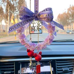 Car Pendant for Peace and Joy, Popular Car Hanging Ornament, Lily of the Valley Car Hanging Decoration, Car Interior Decoration for Peace and Safety