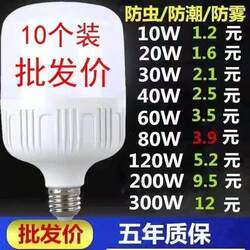 Led Light Bulb, Super Bright, Energy-Saving, Eye-Protecting, White Light, E27 Screw Base Bulb, Household Energy-Saving Lamp, Factory Screw Base Lighting