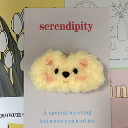 Ayu Original Design Plush Hair Clip Cute Winnie the Pooh Hair Clip Bangs Girly Finished Product  Gift Hair Accessory