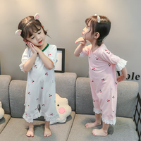 Children's Summer Pajamas Girls Nightdress Jumpsuit Air-Conditioning Clothes