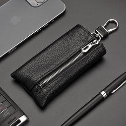 Multifunctional Key Case for Men, Genuine Leather, Men's Household Use, Women's Car Wallet, Card Holder, Two-In-One Men's Storage, Cowhide