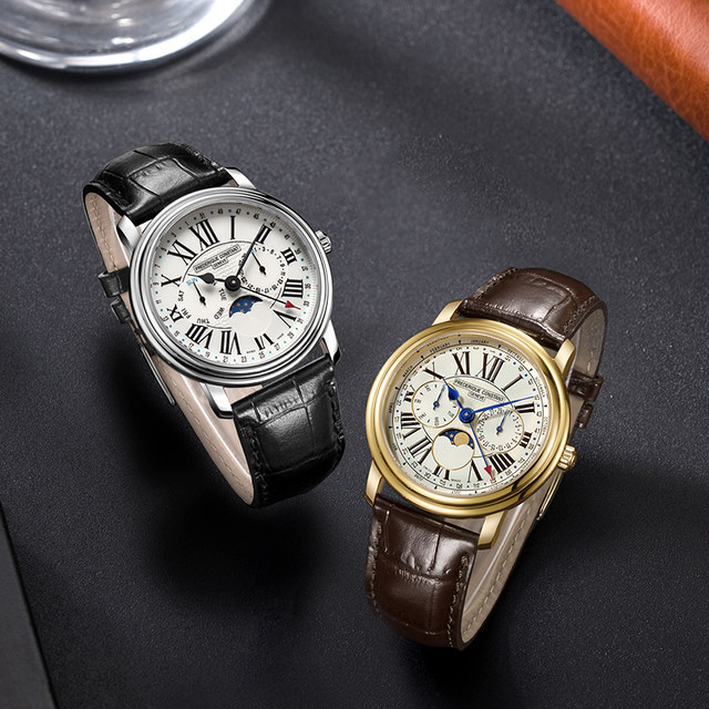 Frederique Constant Swiss original personalized retro moon phase quartz men's watch FC-270M4P6