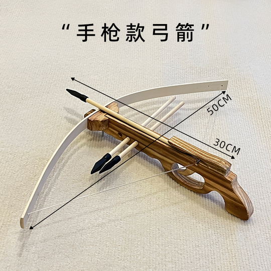 Arbalète en Bois Massif - Ensemble Grand Format Arc et Flèches pour Enfants