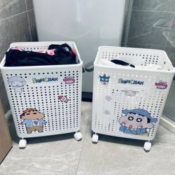 Dirty Clothes Basket, Foldable, for Home Bathroom, High Aesthetic Value, Large Capacity, Laundry Basket, Dirty Clothes Basket, Cart Storage