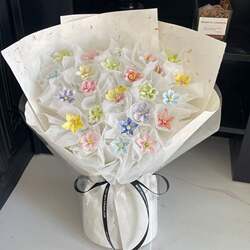 Mother's Day 520 Valentine's Day Gift Jingdezhen Handmade Ceramic Bouquet Birthday Gift for Girlfriend, Best Friend, Mom