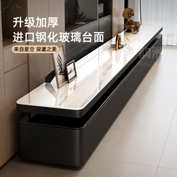 Solid Wood Tv Cabinet Modern Minimalist Living Room Storage Cabinet Home Italian-Style Minimalist Floor-Standing Coffee Table Tv Cabinet Combination