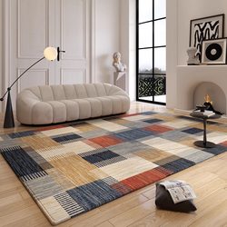 2025 New Vintage Style Carpet for Living Room, High-End Bedroom Bedside Rug, Light Luxury Home Floor Mat, Large Area Full Coverage