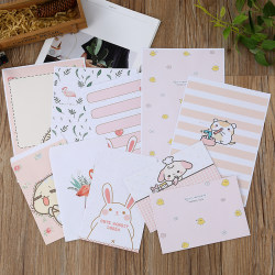Japanese and Korean small fresh and beautiful romantic cartoon letter paper set creative message love letter cute letter paper free shipping