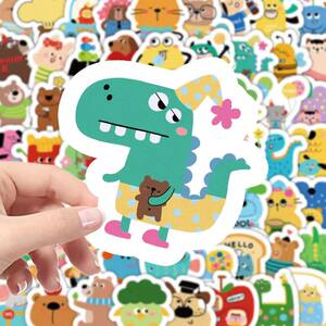 
Cute cartoon animal stickers girl children three-dimensional kindergarten toddler baby boy little red flower reward stickers stickers stickers waterproof decorative small pattern cat 3d early education large number