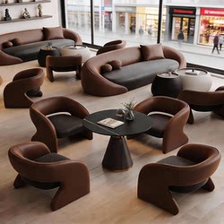 Business Reception Sofa Single Chair Hotel Sales Office Lobby Office Beauty Salon Rest Area Sofa Table and Chair Set