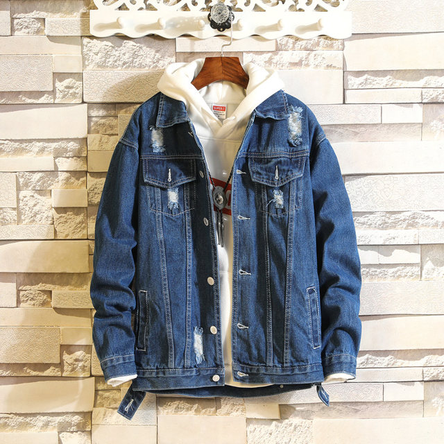 Denim jacket men's spring and autumn Korean style jacket trendy denim ...