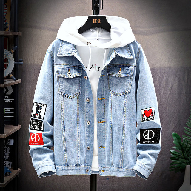 Men's Spring And Autumn Denim Jackets 2024 New Korean Style Trendy 