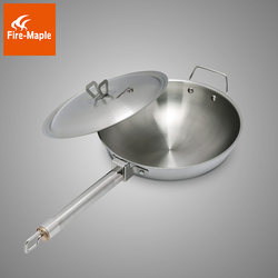Huofeng outdoor stainless steel wok portable camping pot