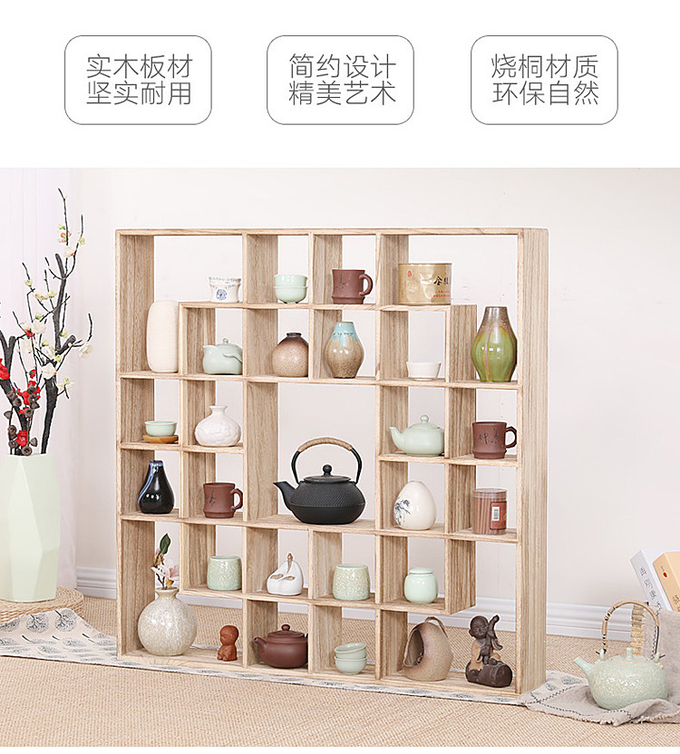 Étagère De Présentation Chinoise En Bois | Style Traditionnel Pour Curiosités, Boîte à Thé, Déco Intérieure - 5