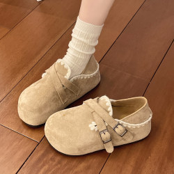 Retro Thick-Soled Full-Wrap Birkenstock Shoes for Women, 2025 Autumn New Style, Height-Increasing, Slip-On Birkenstock Shoes to Match Skirts