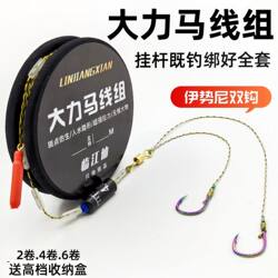 Finished High-End Daiichi Iseni Double Hook Main Line Set with Super Strong Pulling Power for Platform Fishing