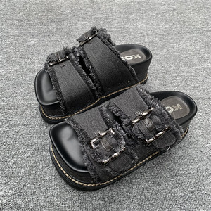 
Foreign trade original summer new fashionable and versatile casual outside sandals for women's thick sole comfortable flip-flops