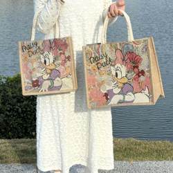 Canvas Bag Women's Handbag 2025 New Large-Capacity Shopping Bag Linen Tote Bag Work Commute Tote Bag