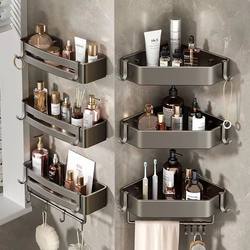 Japanese Bathroom Shelf, No-Drill Installation, Triangular Basket for Bathroom, Shower Room, Toilet Storage, Shower Gel and Hand Soap Holder