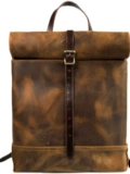 Ретро трендовый рюкзак, кожаный ранец для путешествий, в американском стиле, воловья кожа