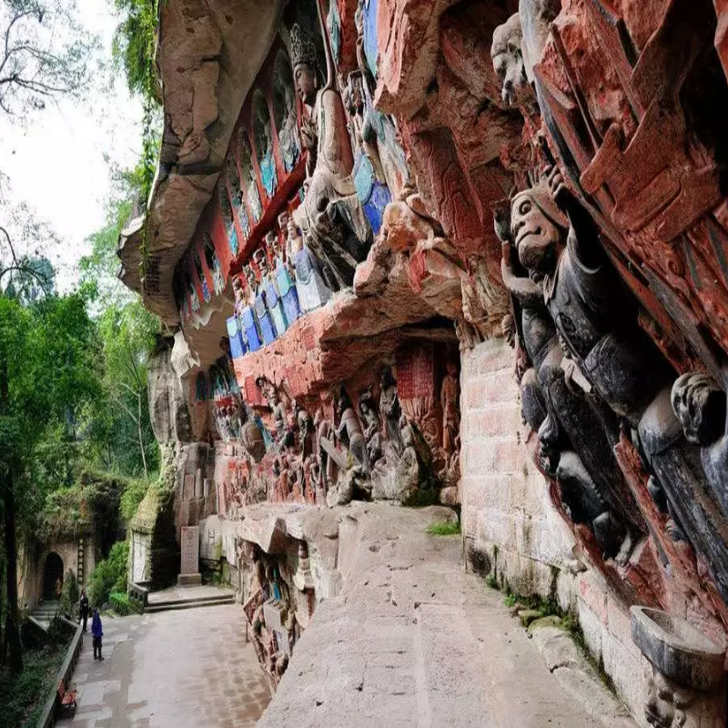 重庆大足石刻一日游纯玩宝顶山北山2-6小团+门票纯玩大巴主城接送