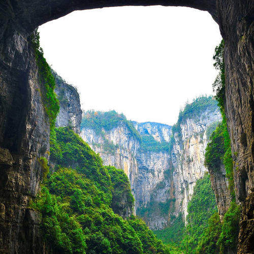重庆武隆仙女山天坑地缝天生三桥天坑三桥2-8小团一日游纯玩0购物