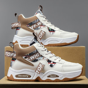 
2025 new genuine leather broken-size high-top men's shoes for autumn men's versatile sports and casual canvas small white shoes and shoes trendy