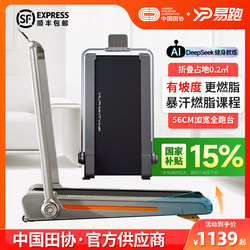 Easyrun Miniwalk Treadmill, Small Household Model, Foldable, Silent, Shock-Absorbing, Gym Flat Walking Machine with Incline Function