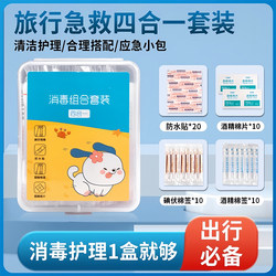 Travel Essentials, Short-Term Travel and Study Supplies, Children's Travel Disposable Disinfection Emergency Four-Piece Set